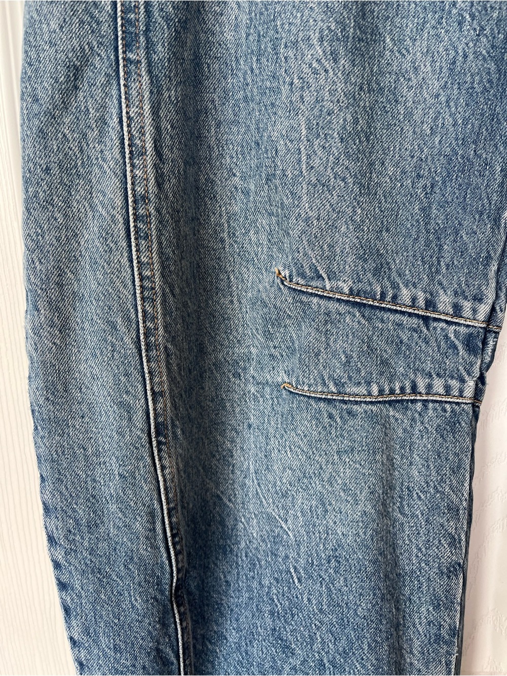 Free People We The Free Good Luck Barrel Jeans - Ultra Light Beam - size 27 - Picture 13 of 16